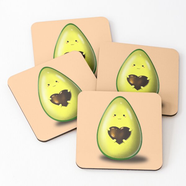 Item preview, Kawaii Avocado Hugging his Heart Seed designed and sold by 99AliBee.