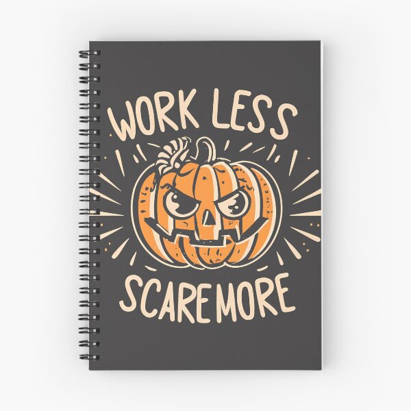 Item preview, Work Less, Scare More, Halloween Pumpkin, Carved Jack O Lantern designed and sold by NearlyNow.