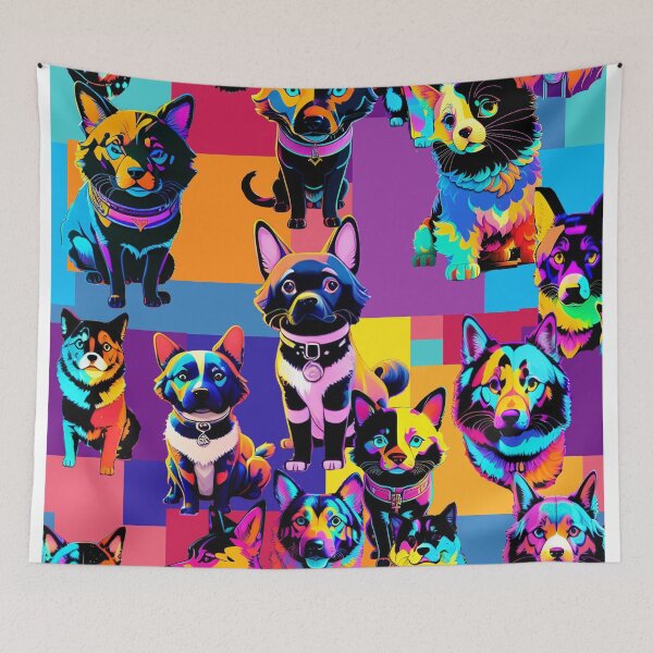Item preview, dogs, animal, bright, colorful, funny, pet, devoted eyes designed and sold by Maria Mihailova.