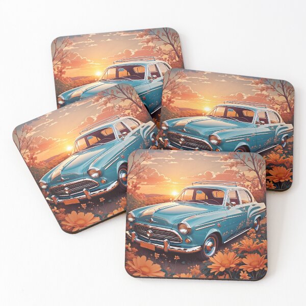 Item preview, Coche clásico retro abrazando la naturaleza designed and sold by Ceemko's Vintage Corner.