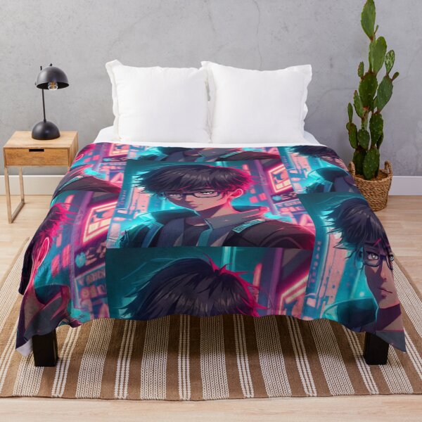 Item preview, "Luminous Innocence: Anime Boy's Neon Odyssey" Premium T-Shirt Design designed and sold by AyushAIImage01.