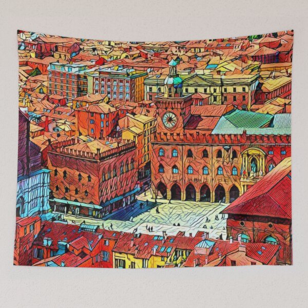Item preview, A Pop Art Travel Print of Bologna - Italy  designed and sold by StudioRedKoala.