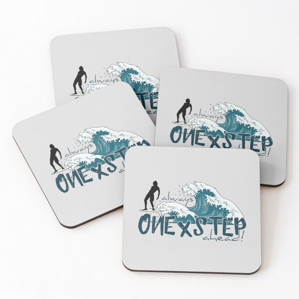 Item preview, One X Step Ahead! Japanese Wave Longboard Noseride Surfer designed and sold by Skizzenmonster.