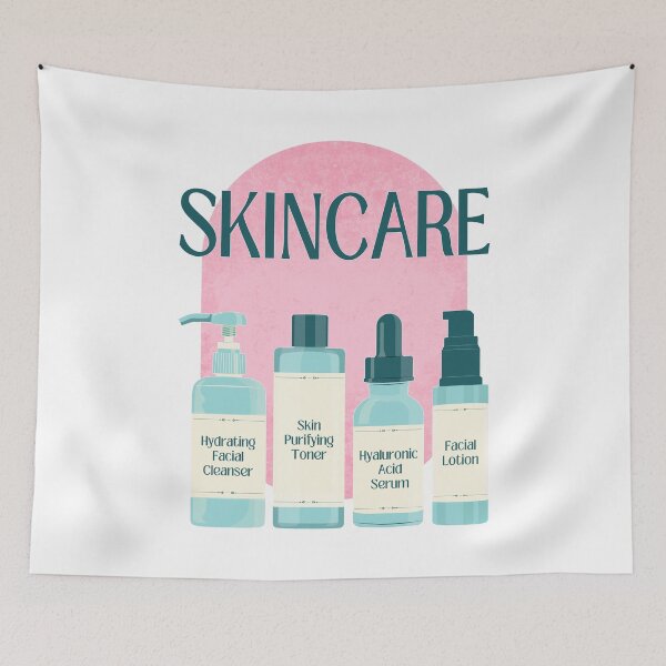Item preview, Cleanser Toner Serum Lotion Skincare Steps Beauty Secrets designed and sold by ObsidianDaz.