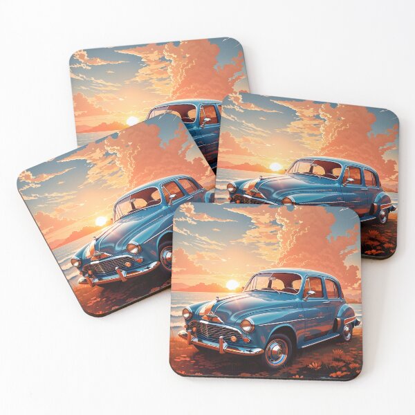 Item preview, Floral Oasis: Vintage Cars at Dusk designed and sold by Ceemko's Vintage Corner.