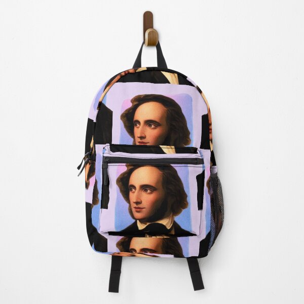 Item preview, German Composer Felix Mendelssohn - purple pink - illustration designed and sold by Litstoy.