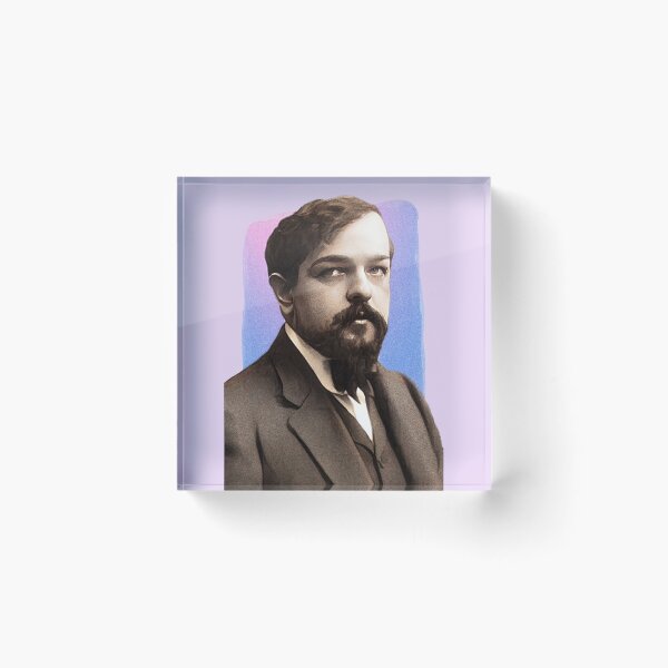 Item preview, French Composer Claude Debussy - purple pink - illustration  designed and sold by Litstoy.