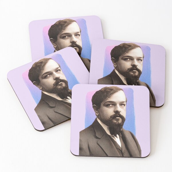 Item preview, French Composer Claude Debussy - purple pink - illustration  designed and sold by Litstoy.