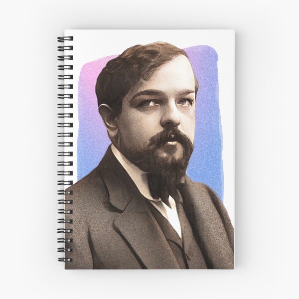 Item preview, French Composer Claude Debussy - purple pink - illustration  designed and sold by Litstoy.