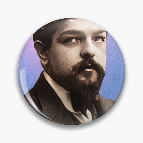 Item preview, French Composer Claude Debussy - purple pink - illustration  designed and sold by Litstoy.