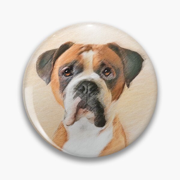 Item preview, Boxer Painting - Cute Original Dog Art designed and sold by alpendesigns.