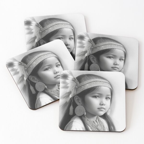 Item preview, lovely native girl portrait designed and sold by Museum Of Non-Existing Art.