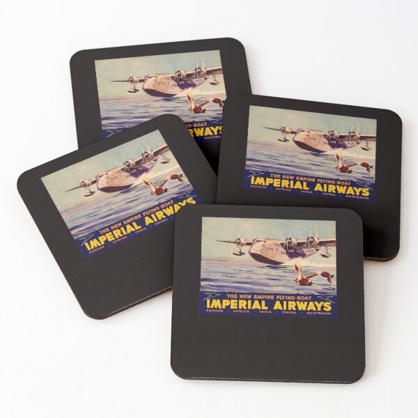 Item preview, IMPERIAL AIRWAYS  Flying Boat Travel Advertising Print designed and sold by LORDAMPIERA.