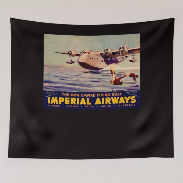 Item preview, IMPERIAL AIRWAYS  Flying Boat Travel Advertising Print designed and sold by LORDAMPIERA.