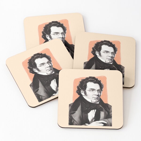Item preview, Austrian Composer Franz Schubert - orange - illustration  designed and sold by Litstoy.