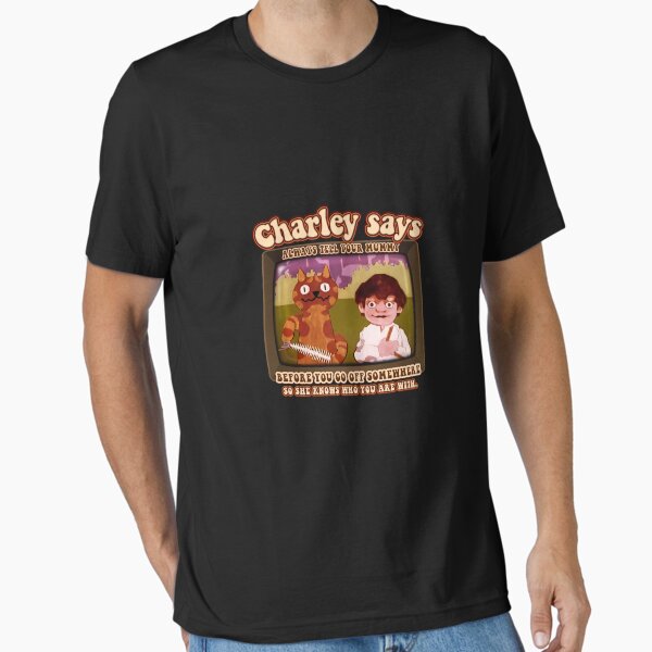 Vista previa del artículo con la obra «Charley dice... ¡Díselo a mamá antes de irte a alguna parte! Charley el gato Películas de información pública - Vi», diseñado y vendido por LORDAMPIERA.