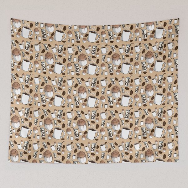 Item preview, Cup O' Joe Pattern (Beige) designed and sold by honeybeepaper.