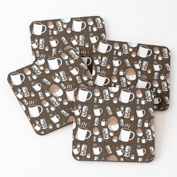 Item preview, Cup O' Joe Pattern (Brown) designed and sold by honeybeepaper.