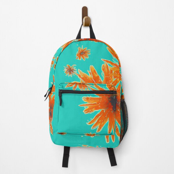 Item preview, Orange gerberas on teal designed and sold by Photopat.