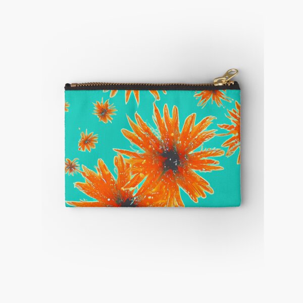 Item preview, Orange gerberas on teal designed and sold by Photopat.