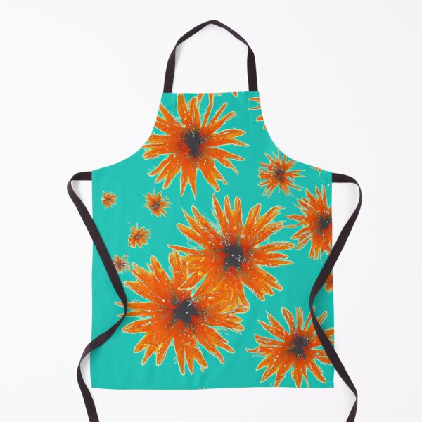 Item preview, Orange gerberas on teal designed and sold by Photopat.