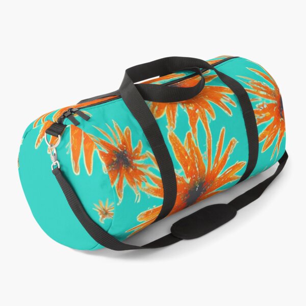 Item preview, Orange gerberas on teal designed and sold by Photopat.
