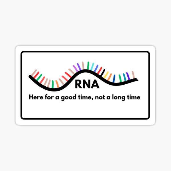 RNA: Here for a good time, not a long time Sticker