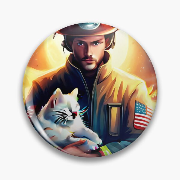 Item preview, Firefighter with cat designed and sold by Nexo-Redox1213.
