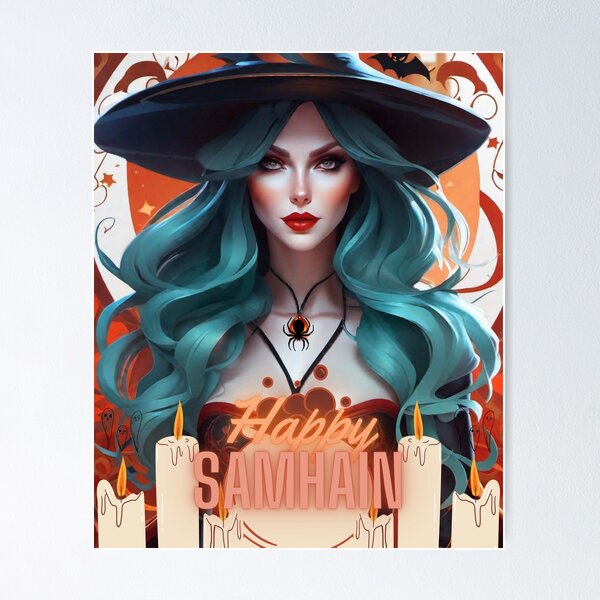 Item preview, Happy Samhain Witch designed and sold by HauntedWitch.