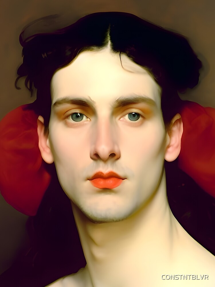 Thumbnail 3 of 3, Scarf, Portrait of young poet designed and sold by CONSTNTBLVR.