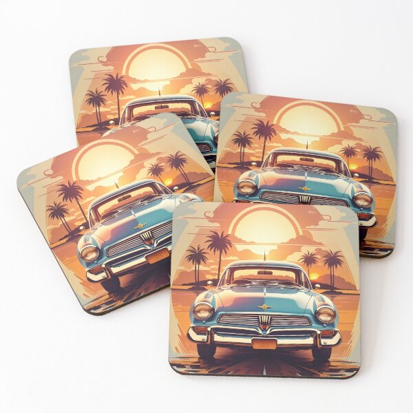 Item preview, Retro Ride in Sunset Splendor designed and sold by Ceemko's Vintage Corner.