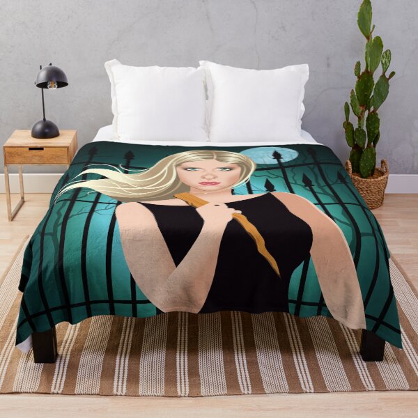 Vampire stake Throw Blanket