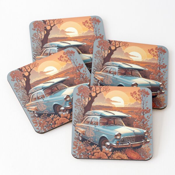 Item preview, Classic Car in Nature's Embrace designed and sold by Ceemko's Vintage Corner.