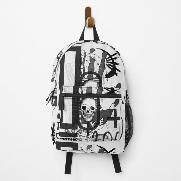 Item preview, Hand and skull abstraction with the inscription designed and sold by Lucky Day Shop 777.