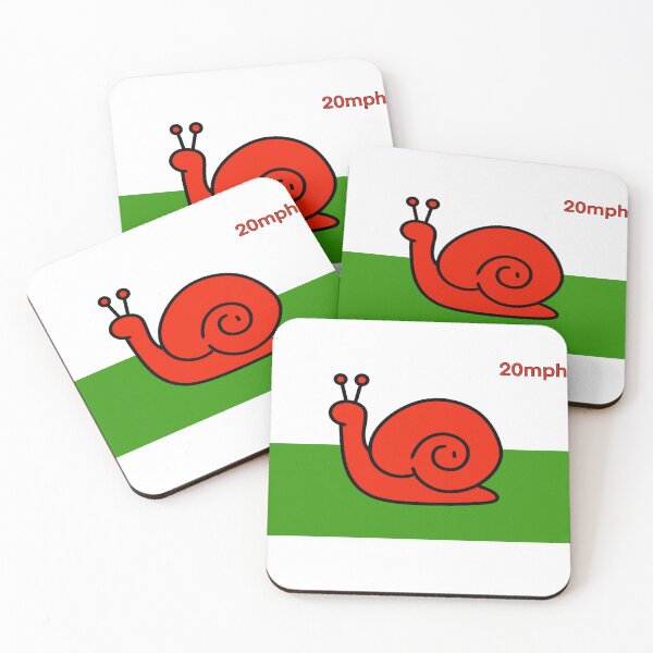 Item preview, Wales 20mph snail flag speed limit designed and sold by SoulTrekking.