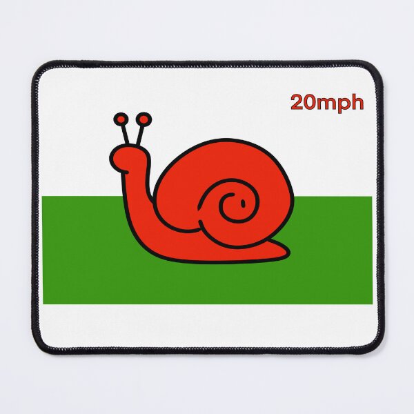 Item preview, Wales 20mph snail flag speed limit designed and sold by SoulTrekking.