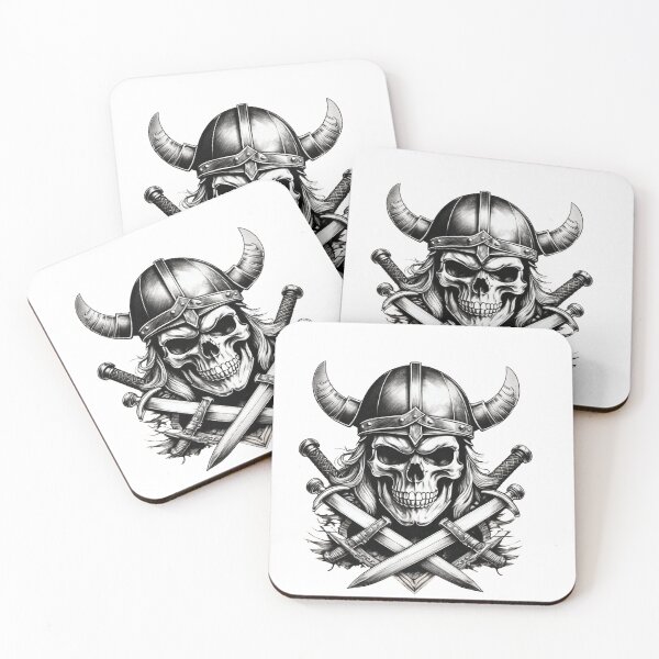 Item preview, Skull in Viking helmet  designed and sold by Elegant Edge.