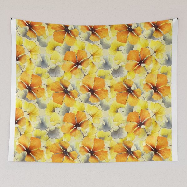 Item preview, Gingko Biloba leaves designed and sold by Alessandro Remo Mazzoni Remotextiles.