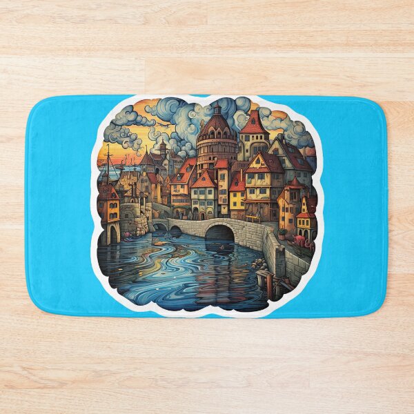 Item preview, Town with drawbridges designed and sold by abmkf.