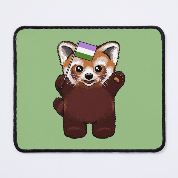 Item preview, Little Red Panda Genderqueer Pride designed and sold by Art by Veya.