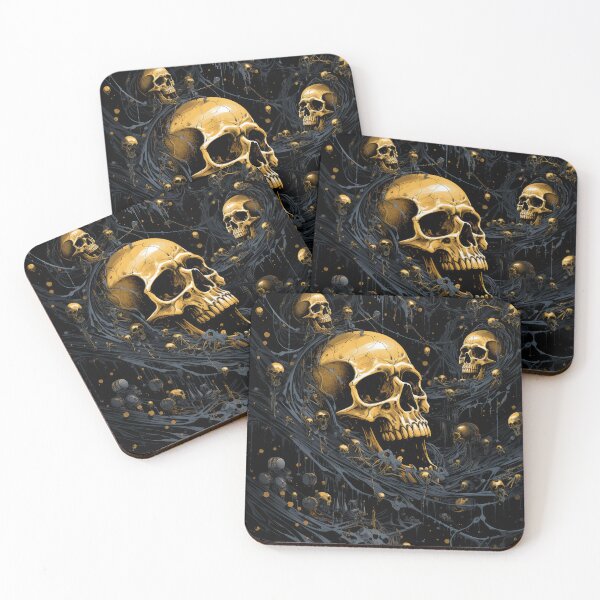 Item preview, Halloween Golden Skulls designed and sold by BOYWANDER67.