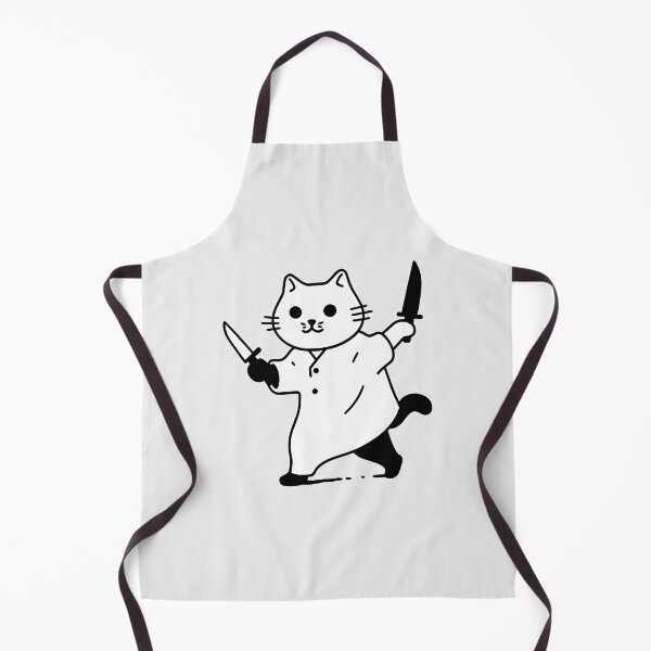 Item preview, Funny White Cat, Murderous Cat With Knife designed and sold by DioSo.