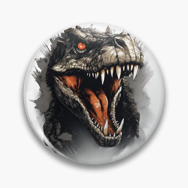 Item preview, Roaring Tyrannosaurus Face - AI-Created Art T-Shirt designed and sold by AIPICCRAFT.