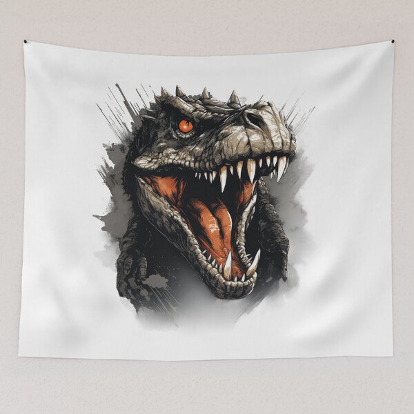 Item preview, Roaring Tyrannosaurus Face - AI-Created Art T-Shirt designed and sold by AIPICCRAFT.
