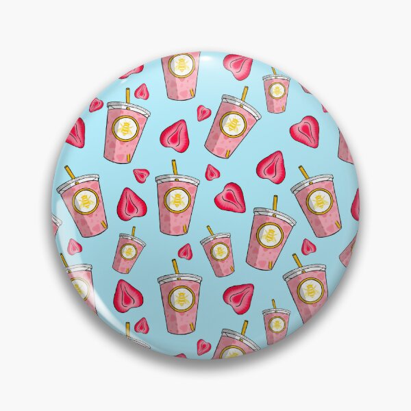 Item preview, Pink Drink Pattern (Blue) designed and sold by honeybeepaper.