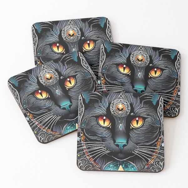Item preview, Mystical, Magical Witches Cat designed and sold by Pixelalchemy31.