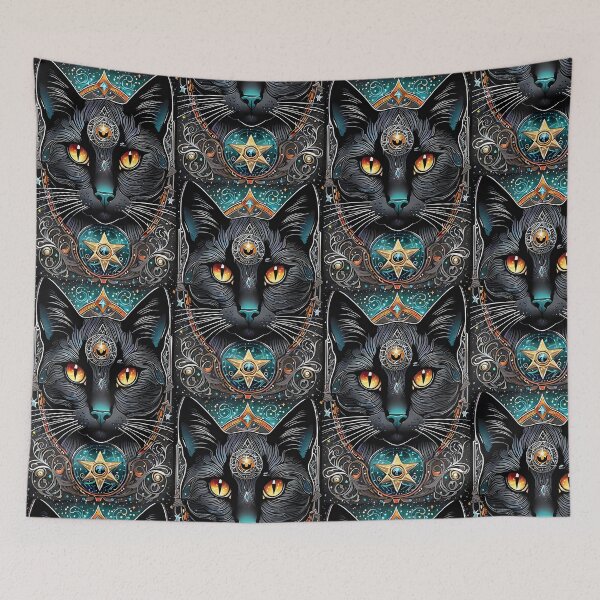 Item preview, Mystical, Magical Witches Cat designed and sold by Pixelalchemy31.