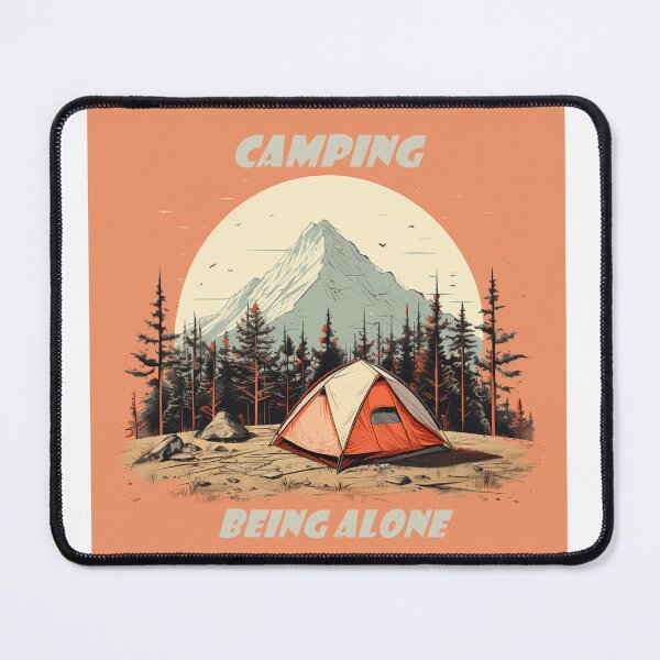 Item preview, Camping Alone in a Tent Retro Classic Vintage Style designed and sold by redstar19.