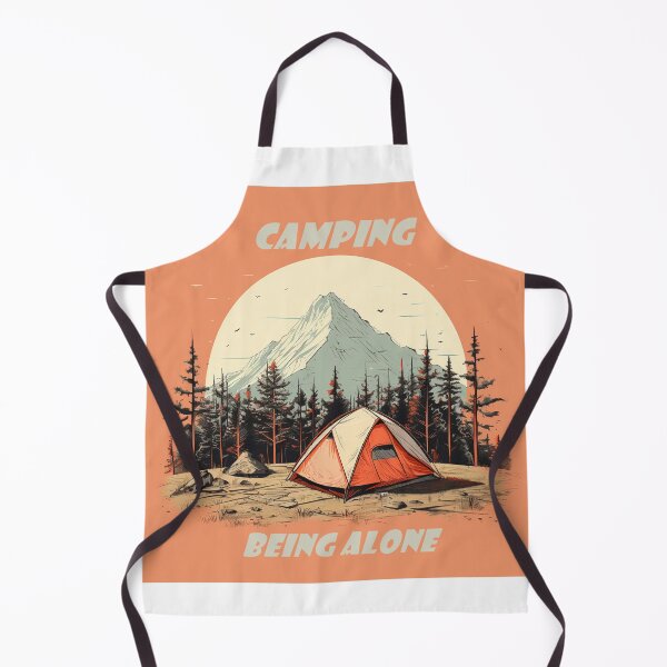 Item preview, Camping Alone in a Tent Retro Classic Vintage Style designed and sold by redstar19.