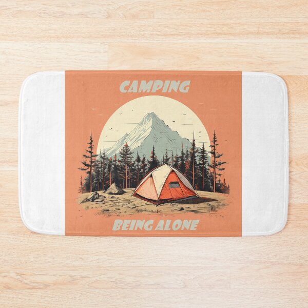 Item preview, Camping Alone in a Tent Retro Classic Vintage Style designed and sold by redstar19.